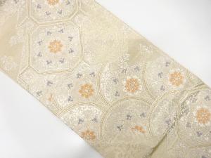 道長取りに花蜀江模様織り出し袋帯